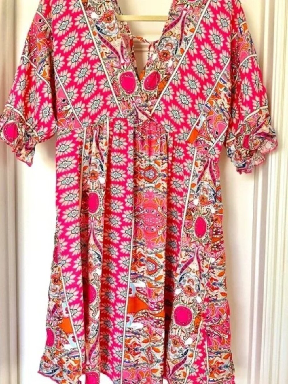 New Elings Feminine Dress Gorgeous Floral Print and Colors XL